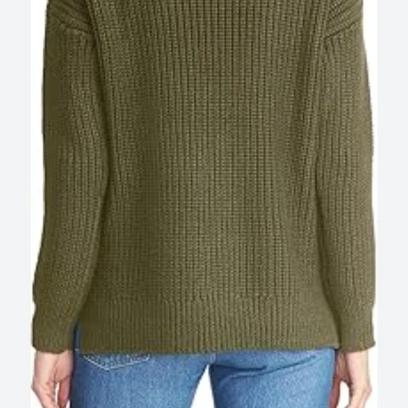 RACHEL Rachel Roy Olive V-Neck Ribbed Knit Sweater - Picture 2 of 12